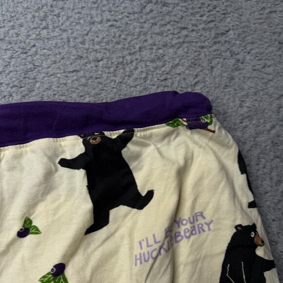 Wild and Cozy Sleep Shorts Women's XL Cream and Purple Huckleberry Pajama Bottom - Picture 10 of 10
